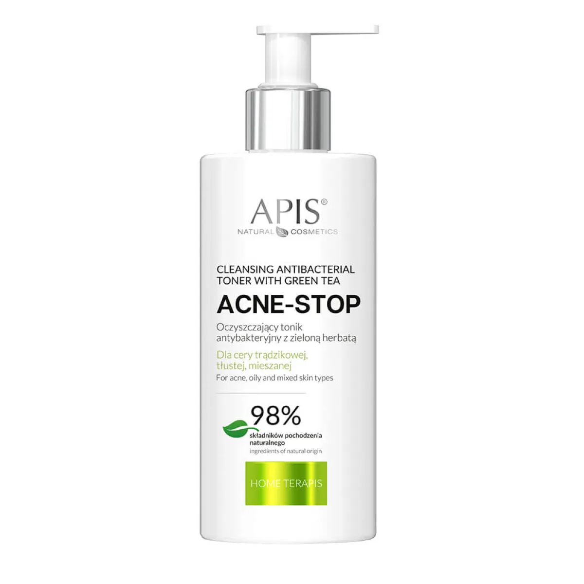 Apis - Acne - Stop Home Terapis - Oczyszczający tonik antybakteryjny z zieloną herbatą 300ml