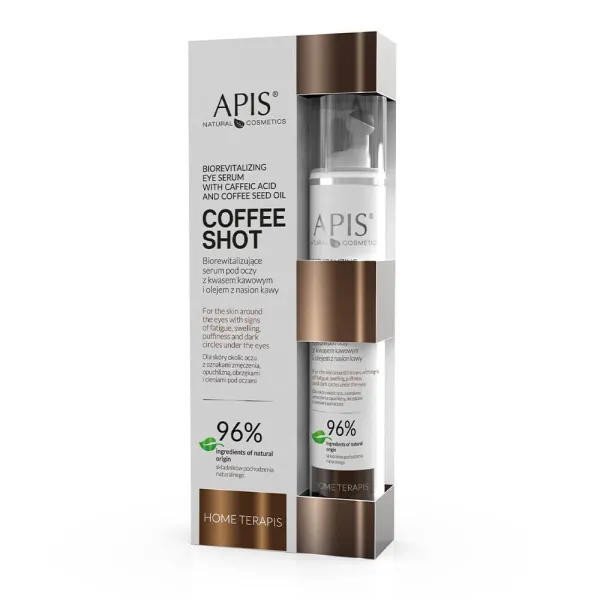 Apis - Coffee Shot - Home Terapis Biorewitalizujące serum pod oczy z kwasem kawowym i olejem z nasion kawy 10ml