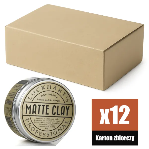 Lockhart's - Matte Clay - Glinka do włosów KARTON 12x96g
