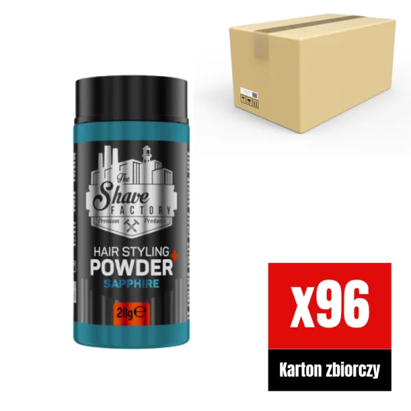The Shave Factory - Sapphire Hair Styling Powder - Puder do Stylizacji Włosów KARTON 96x20g