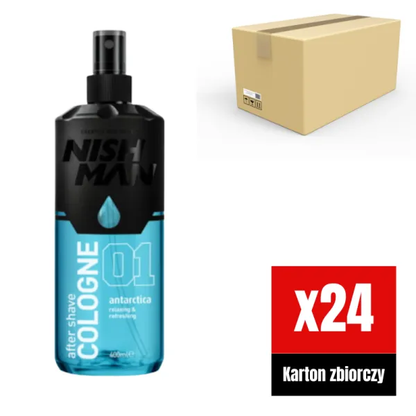 Nishman - 01 Antarctica - Aftershave, Woda po goleniu KARTON 24x400ml
