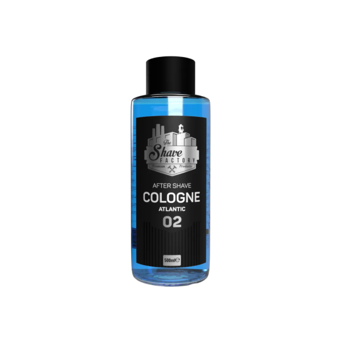 The Shave Factory - Atlantic 02 After Shave Cologne - Perfumowana Woda Kolońska w szklanej butelce po goleniu 500ml