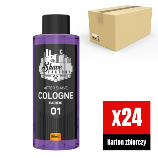 The Shave Factory - Pacific 01 After Shave Cologne - Perfumowana Woda Kolońska po Goleniu KARTON 24x500ml