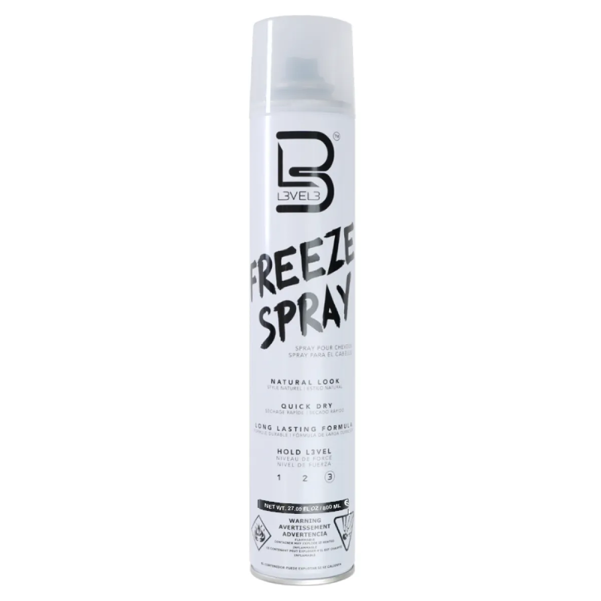 L3VEL3 / LV3 - Freeze Spray Natural Look - Lakier do włosów 800ml