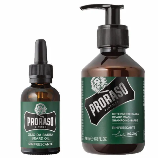 Proraso - Refreshing - Szampon i olejek do brody - Zestaw