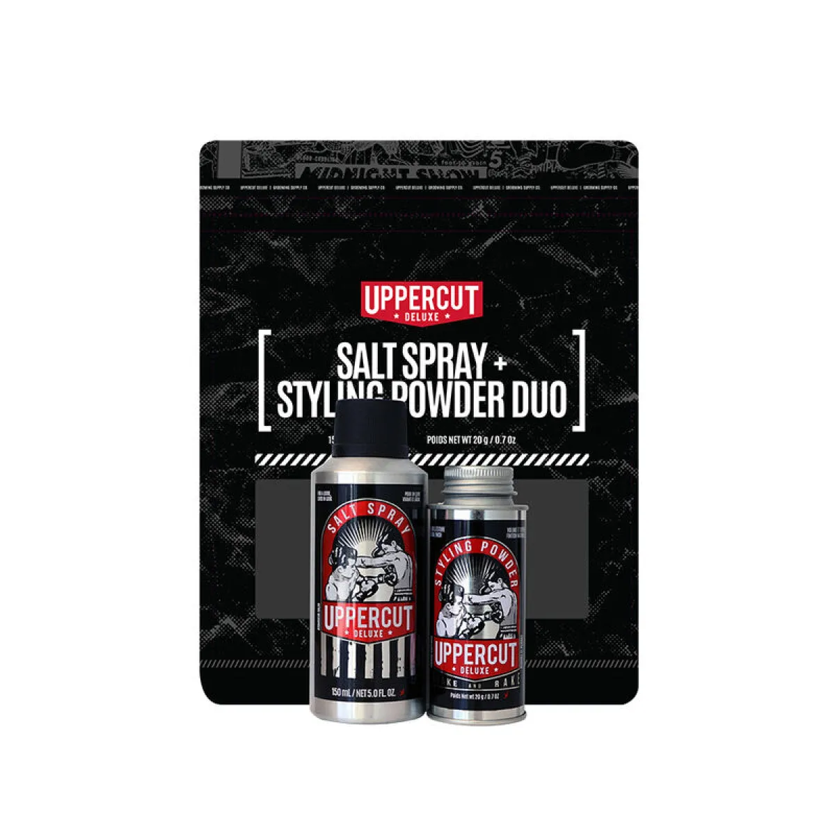 Uppercut Deluxe - Zestaw prezentowy - Puder + Sól do stylizacji włosów 20g +150g