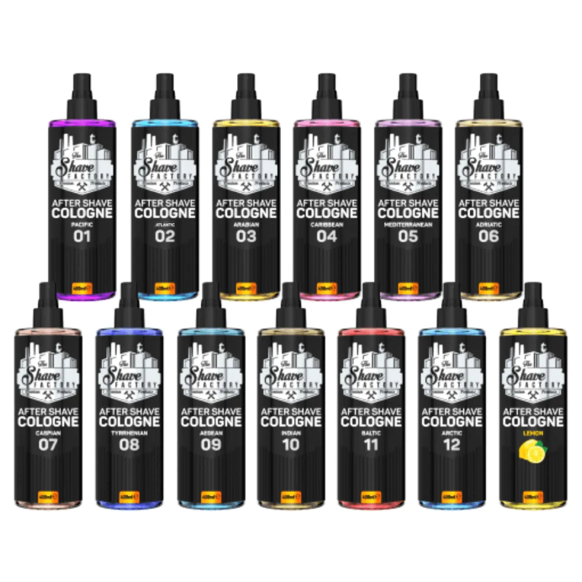 The Shave Factory - After Shave Cologne Spray Set- Perfumowana Woda Kolońska po Goleniu - Pakiet 13x400ml