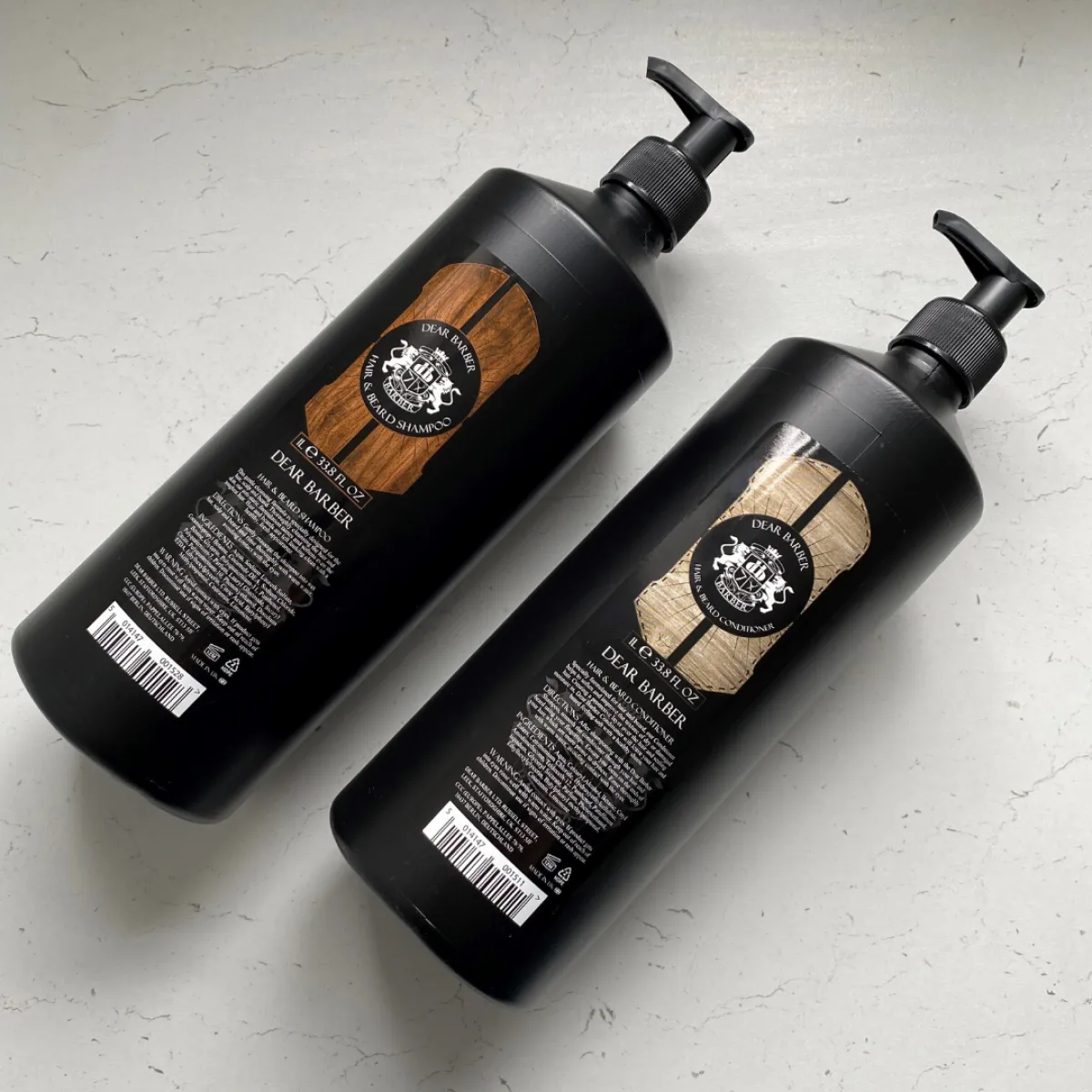 Dear Barber - Hair & Beard Shampoo 1000ml + Dear Barber - Pompka na szampon/odżywkę 1000ml