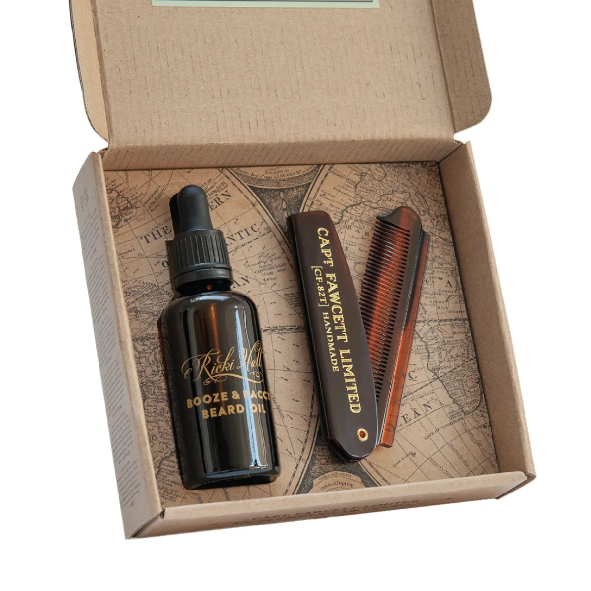 Captain Fawcett - Ricki Hall's Booze & Baccy - Olejek do brody Zestaw