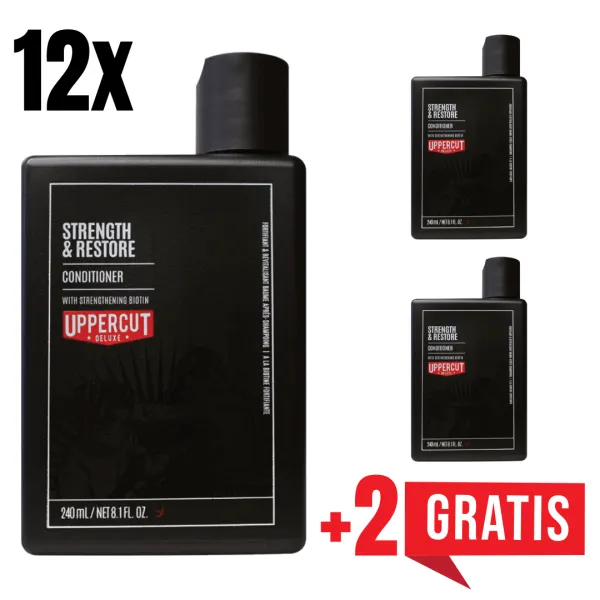 Uppercut Deluxe - Strength & Restore Conditioner - Wzmacniająca odżywka do włosów 240ml ZESTAW 12+2