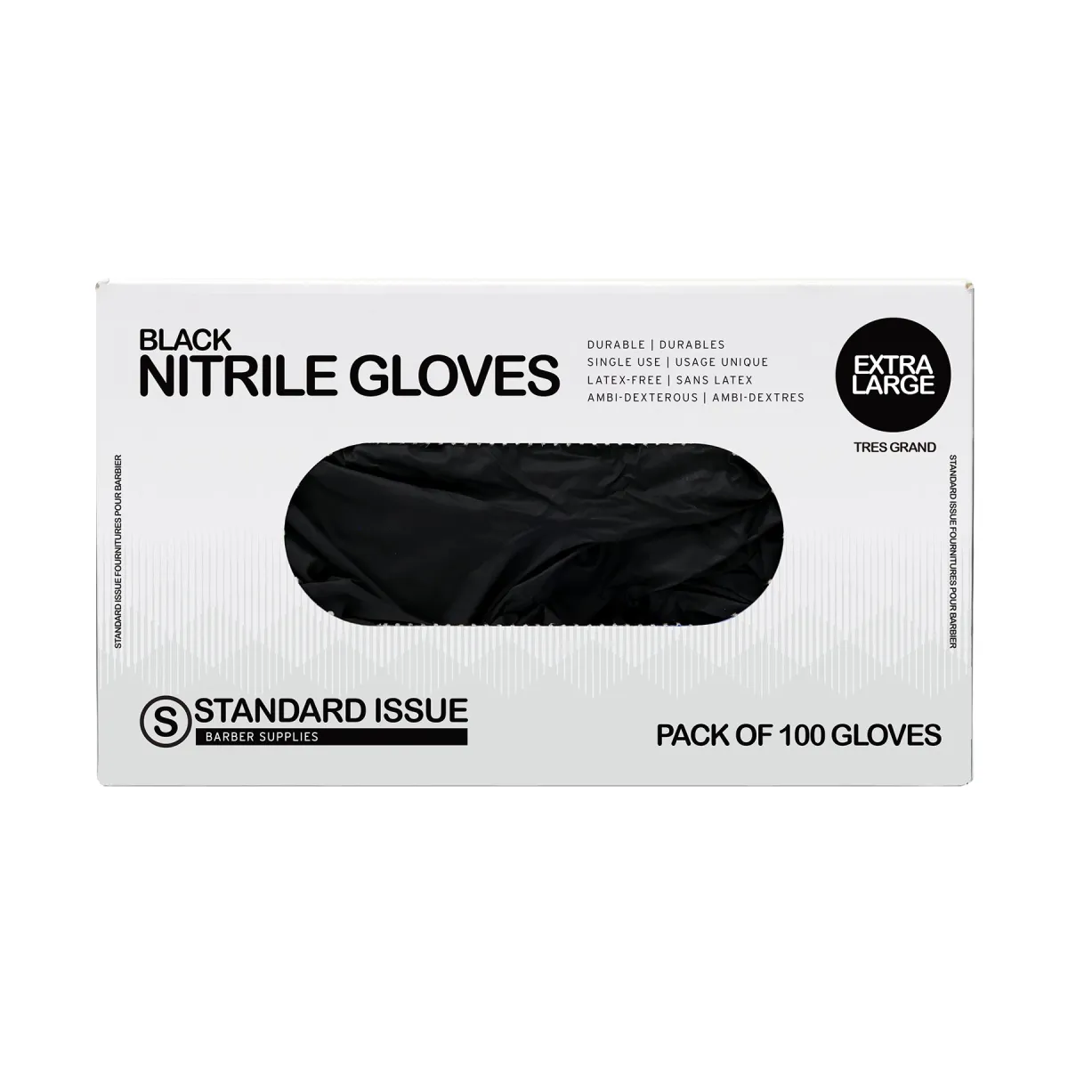 Standard Issue - Black Nitrile Gloves XL - Czarne rękawiczki nitrylowe XL 100szt.