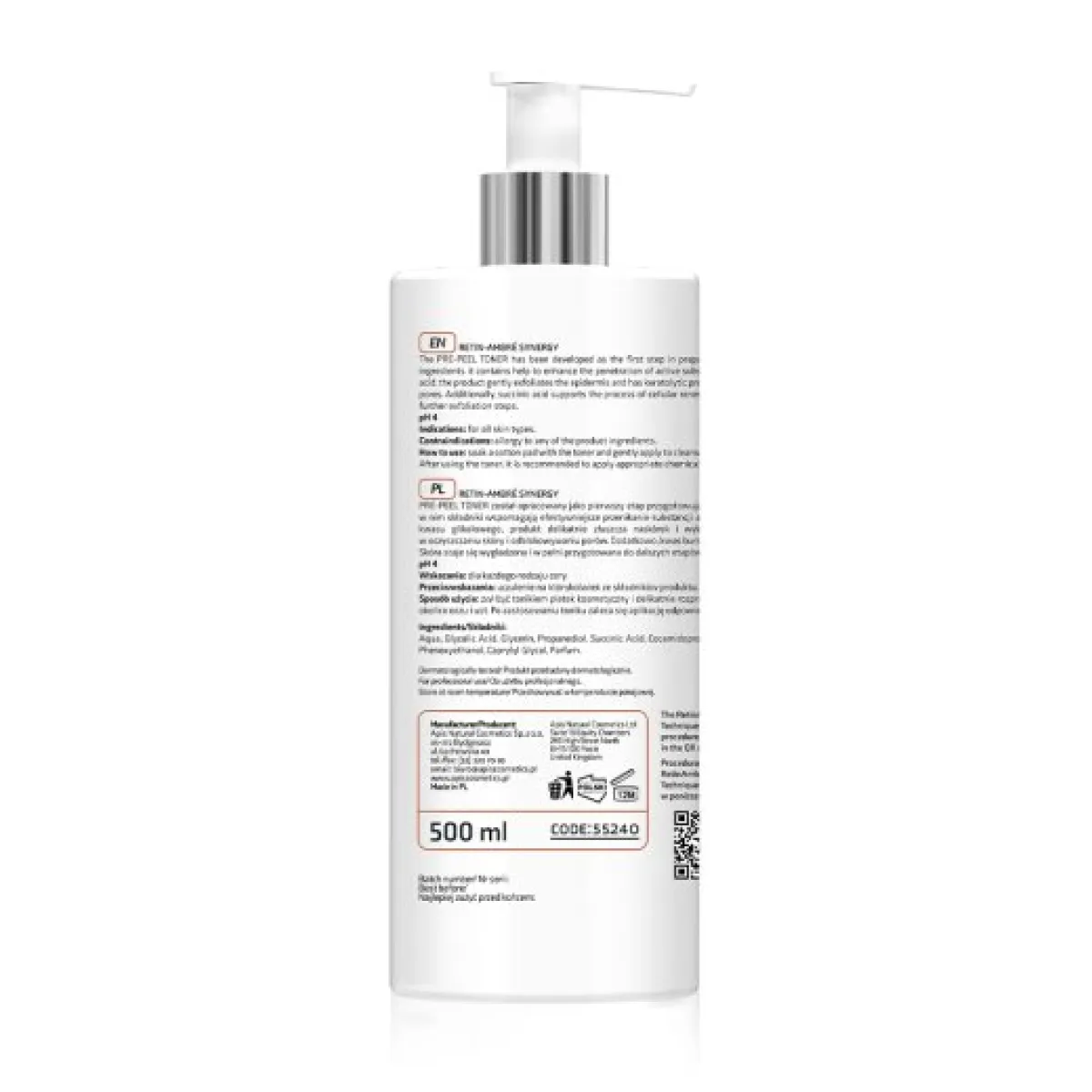 Apis - RETIN-AMBRE SYNERGY tonik przygotowujący to eksfoliacji 500ml