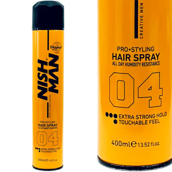 Nishman - 04 Extra Strong Hair Spray - Lakier do włosów 400ml