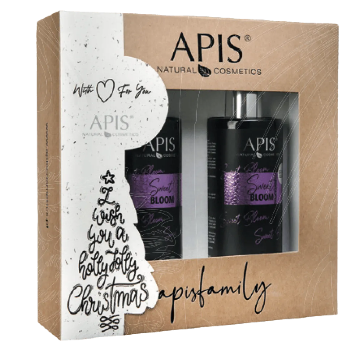 Apis - Sweet bloom - Jedwabisty żel pod prysznic 300ml, krem do rąk 300ml - Zestaw Świąteczny