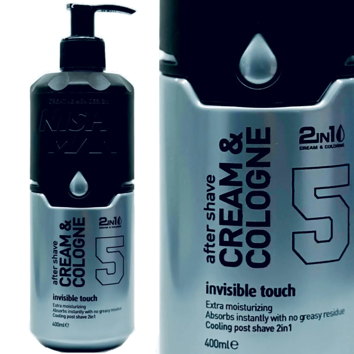 Nishman - Aftershave Cream & Cologne 2in1 Invisible Touch 5 - Balsam po goleniu 400ml