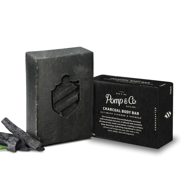 Pomp&Co - Charcoal Body Bar Soap - Mydło do ciała z węglem 110g