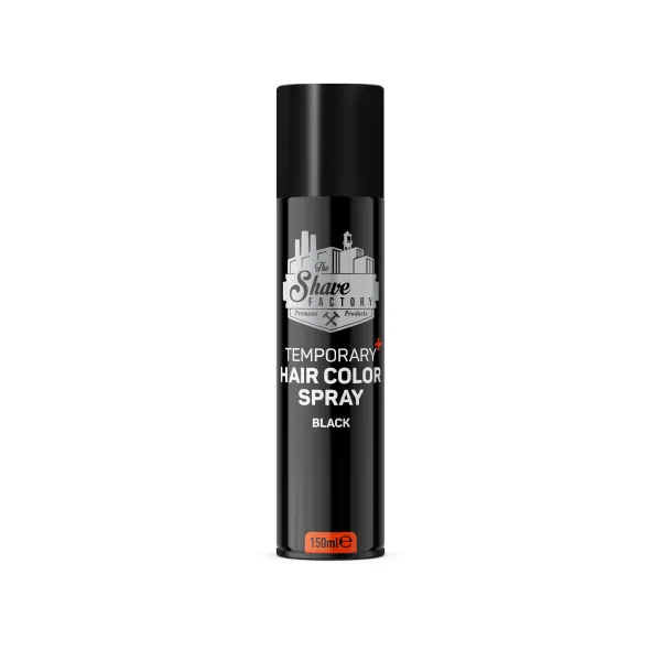 The Shave Factory - Temporary Hair Colour Spray Black - Tymczasowy, koloryzujący spray do włosów, czarny 150ml