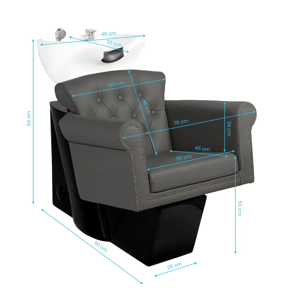 Myjnia fryzjerska Gabbiano Berlin szara
