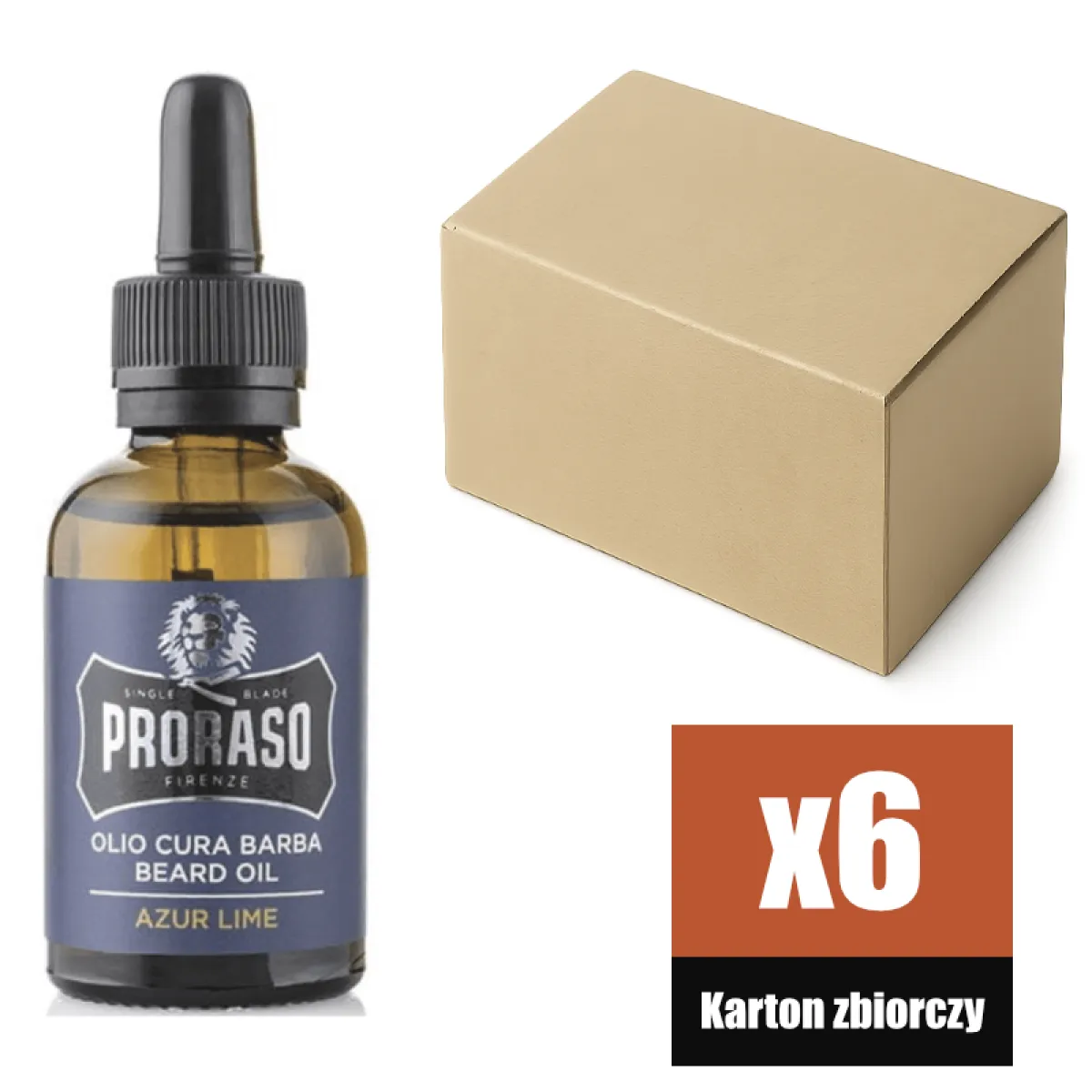 Proraso - Azur Lime - Olejek do brody KARTON 6x30ml