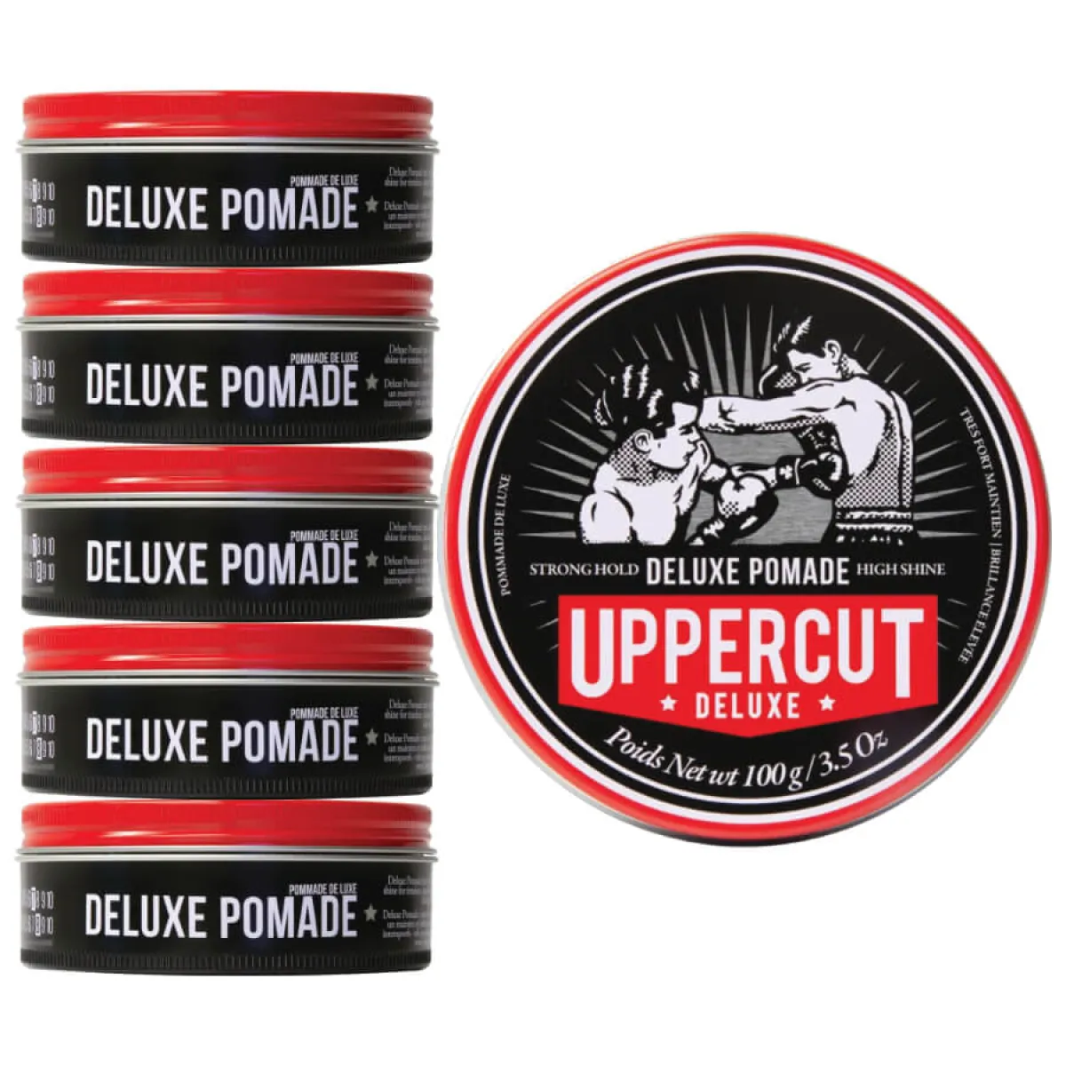 Uppercut Deluxe - Pakiet Deluxe Pomade - Wodna pomada do włosów - 6 szt.