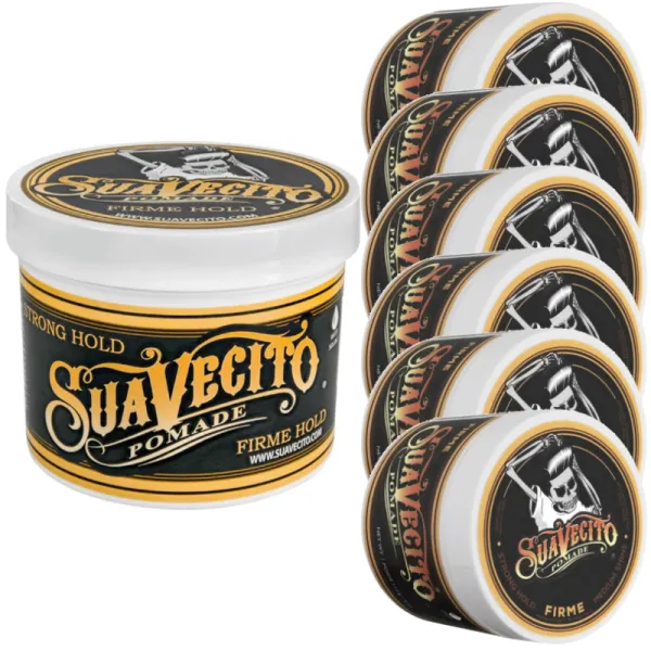 Suavecito - Firme Hold (STRONG) Pomade - Pomada do włosów 6x113g + 908g - Zestaw