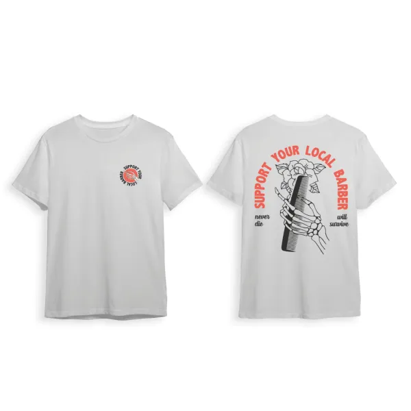 Marmara - Barber T-Shirts Support White - Biała koszulka w rozmiarze XL