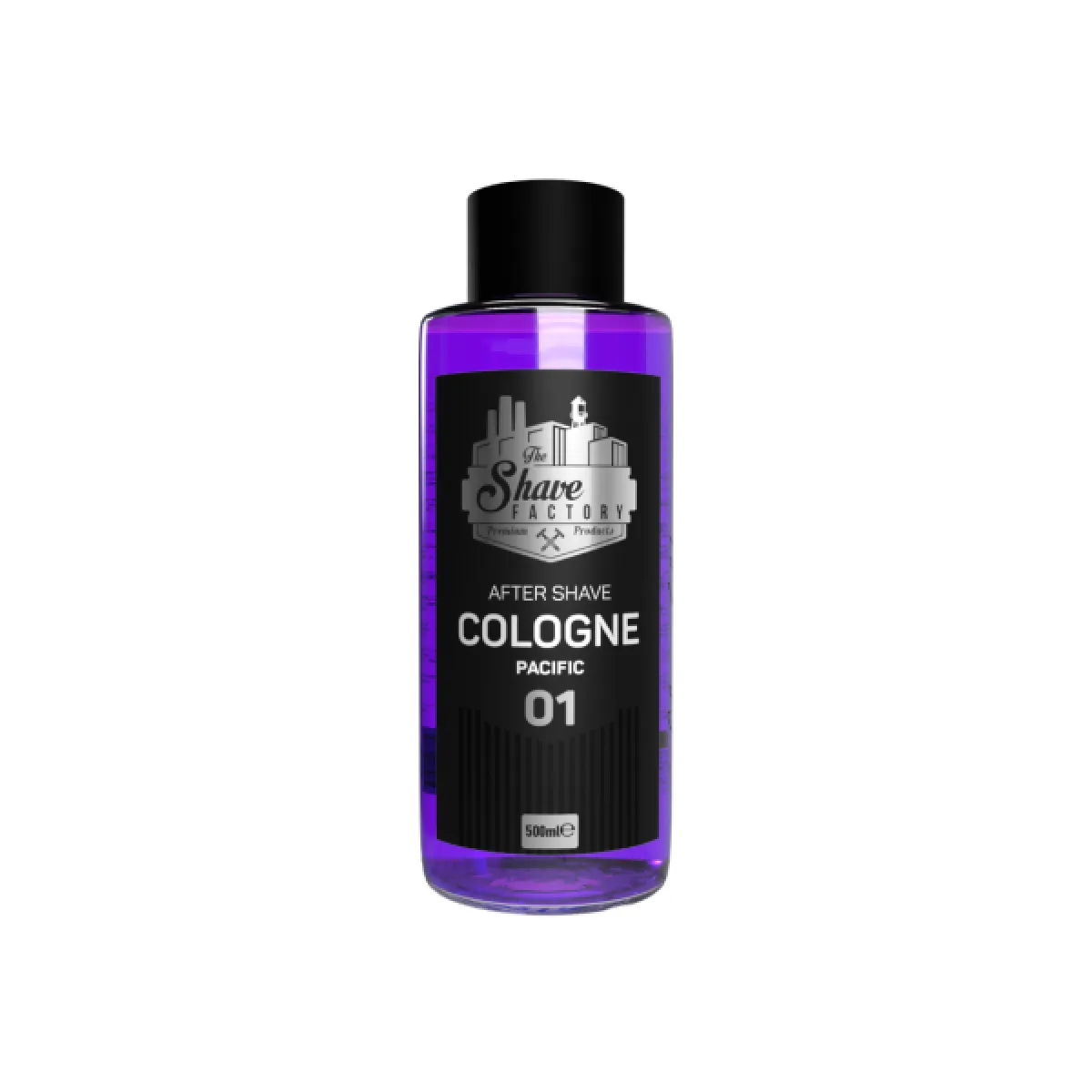 The Shave Factory - Pacific 01 After Shave Cologne - Perfumowana Woda Kolońska w szklanej butelce po goleniu 500ml