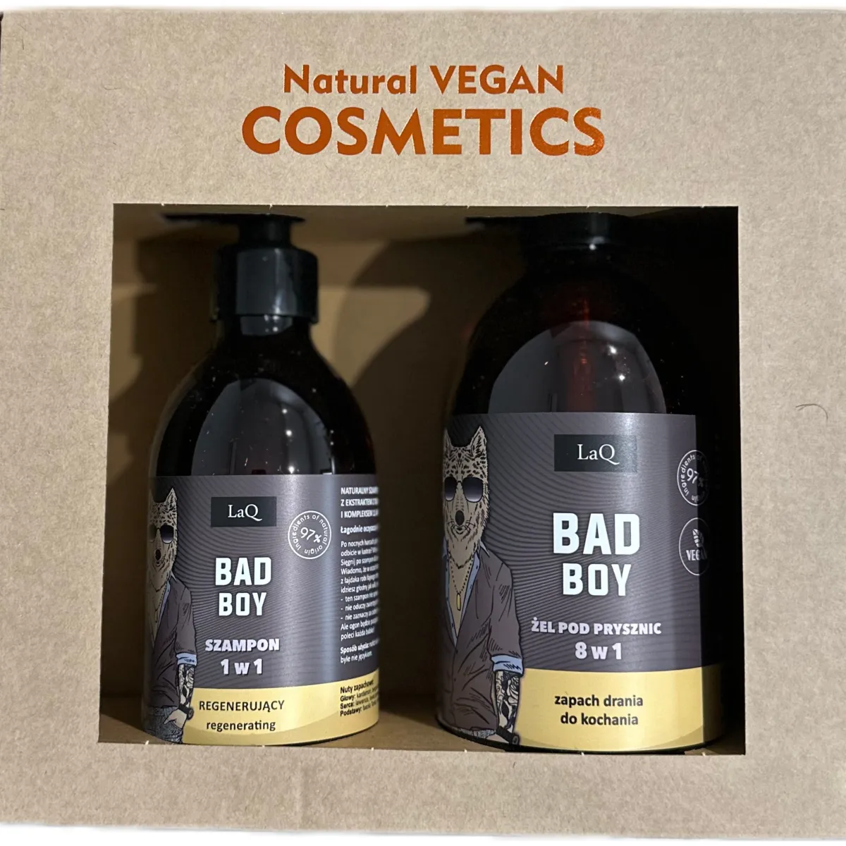 LaQ - Bad Boy - Żel pod prysznic 500ml i Szampon do włosów 300ml - Zestaw