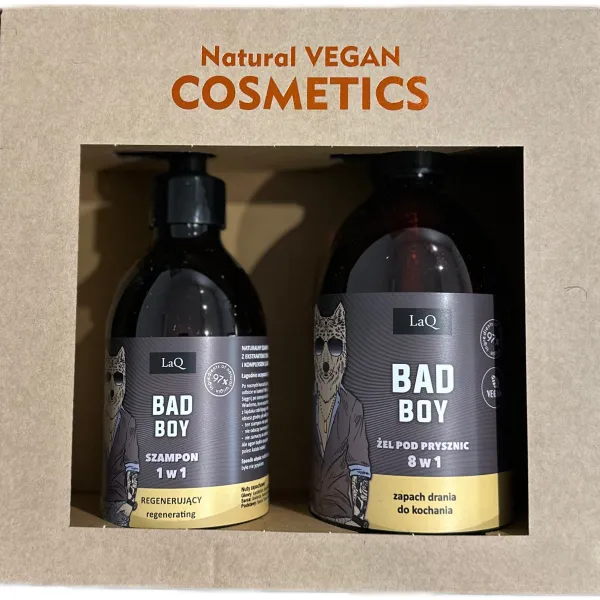 LaQ - Bad Boy - Żel pod prysznic 500ml i Szampon do włosów 300ml - Zestaw