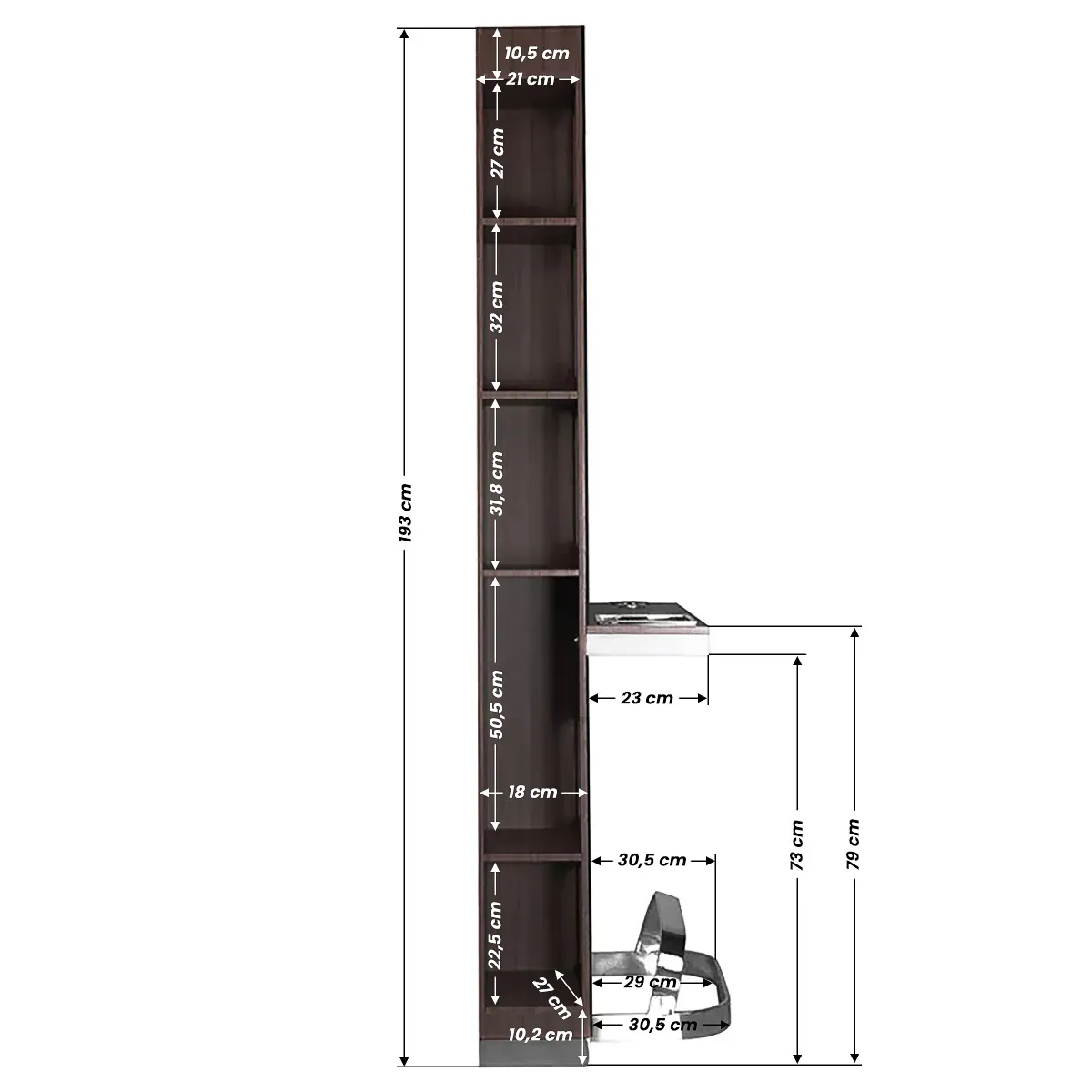 Konsola fryzjerska Gabbiano B058 Wenge
