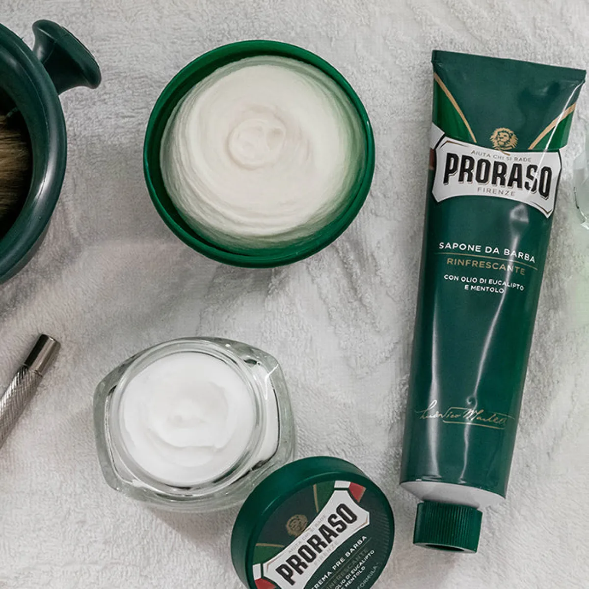 Proraso - Refreshing, linia Zielona - Mydło do golenia do skóry normalnej, uniwersalny 150ml