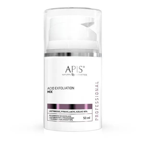 Apis - Mix kwasów 40% do eksfoliacji - Laktobionowy, pirogronowy, mlekowy i azealinowy 50ml