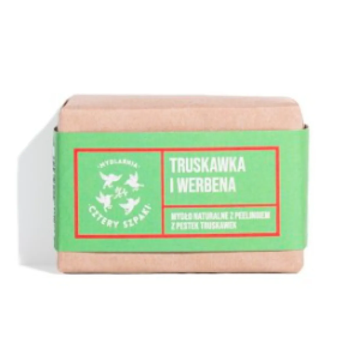 Cztery Szpaki - Truskawka i Werbena - Naturalne mydło w kostce, Peelingujące 110g