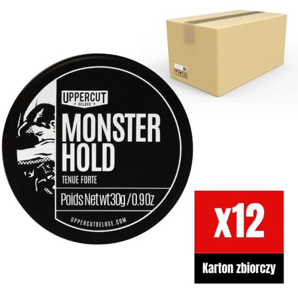 Uppercut Deluxe - Monster Hold - Woskowa pomada do włosów KARTON 12x30g