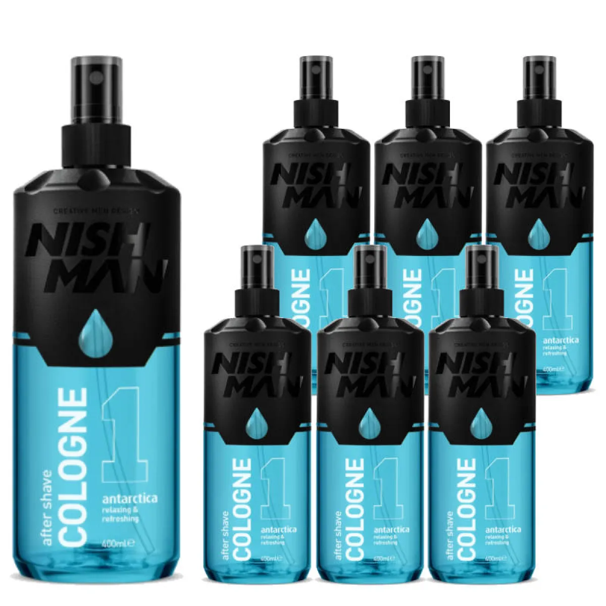 Nishman - 01 Antarctica - Aftershave, Woda po goleniu 400ml PAKIET 6+1