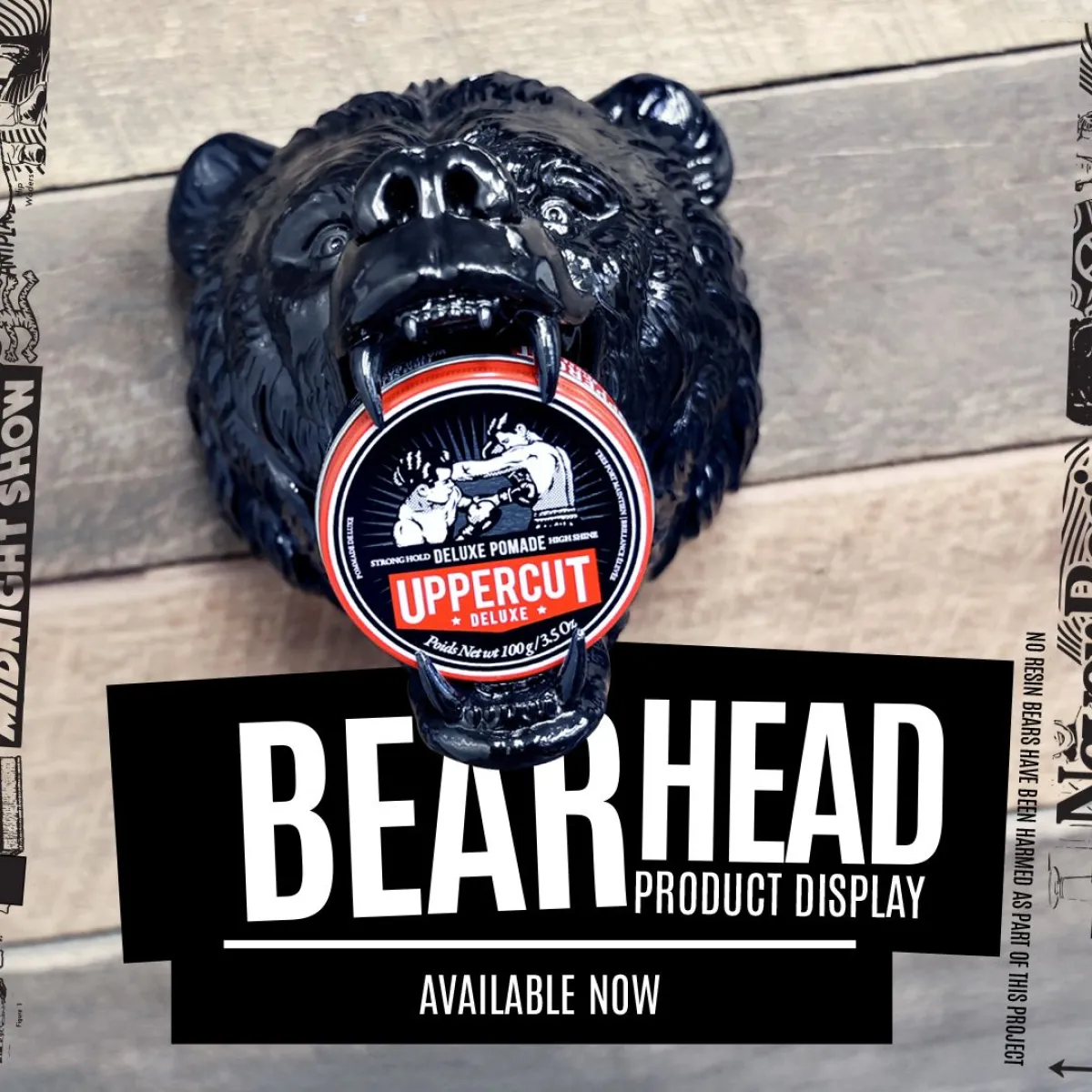 Uppercut Deluxe - Bear Head Display Stand - Głowa Niedźwiedzia prezenter na pomade