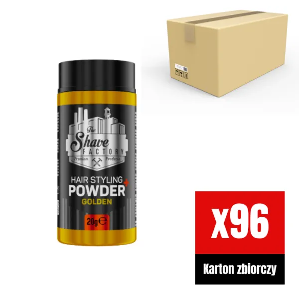 The Shave Factory - Golden Hair Styling Powder - Puder do Stylizacji Włosów KARTON 96x20g