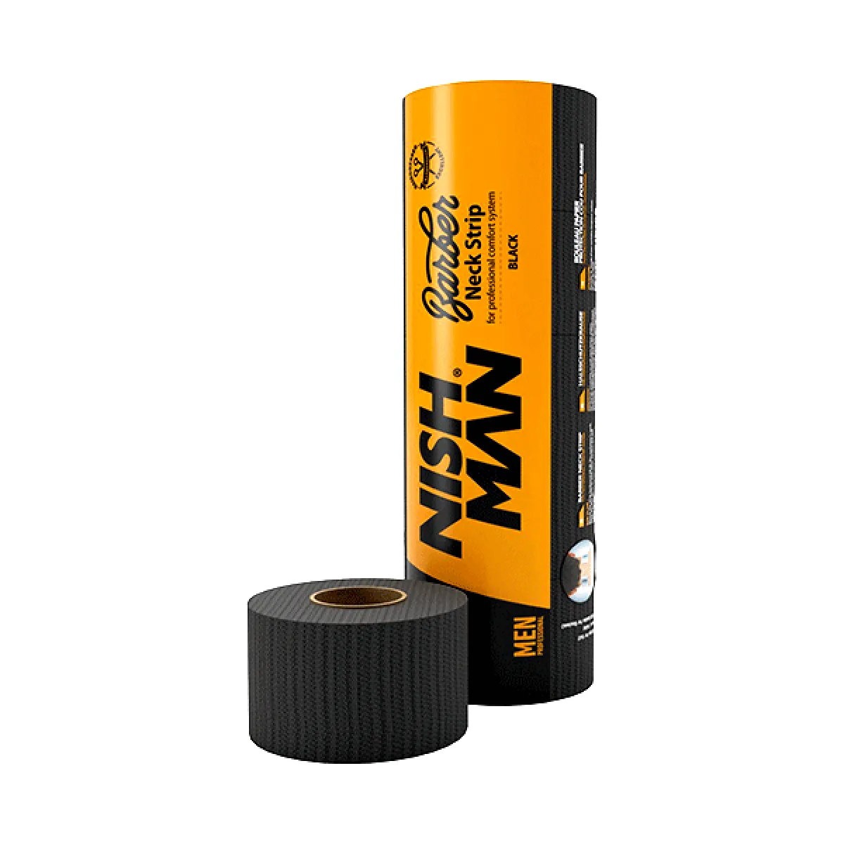 Nishman - Barber Neck Strip - Kryza, paczka kołnierzyki fryzjerskie w Czarnym kolorze 500szt.