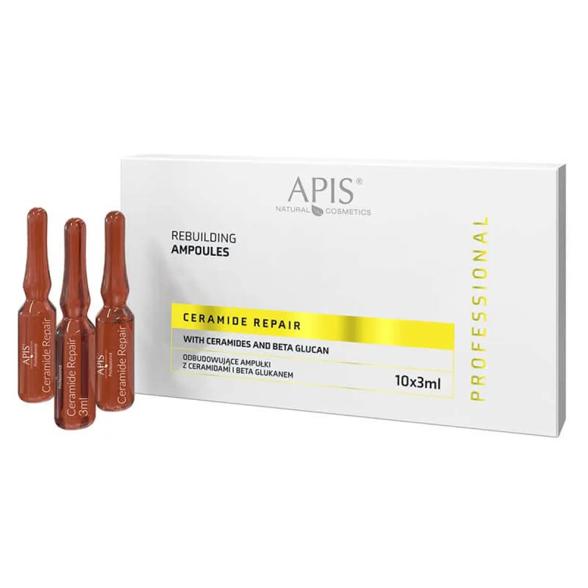 Apis - Ceramide Repair - Odbudowujące Ampułki z Ceramidami i Beta Glukanem 10x 3ml