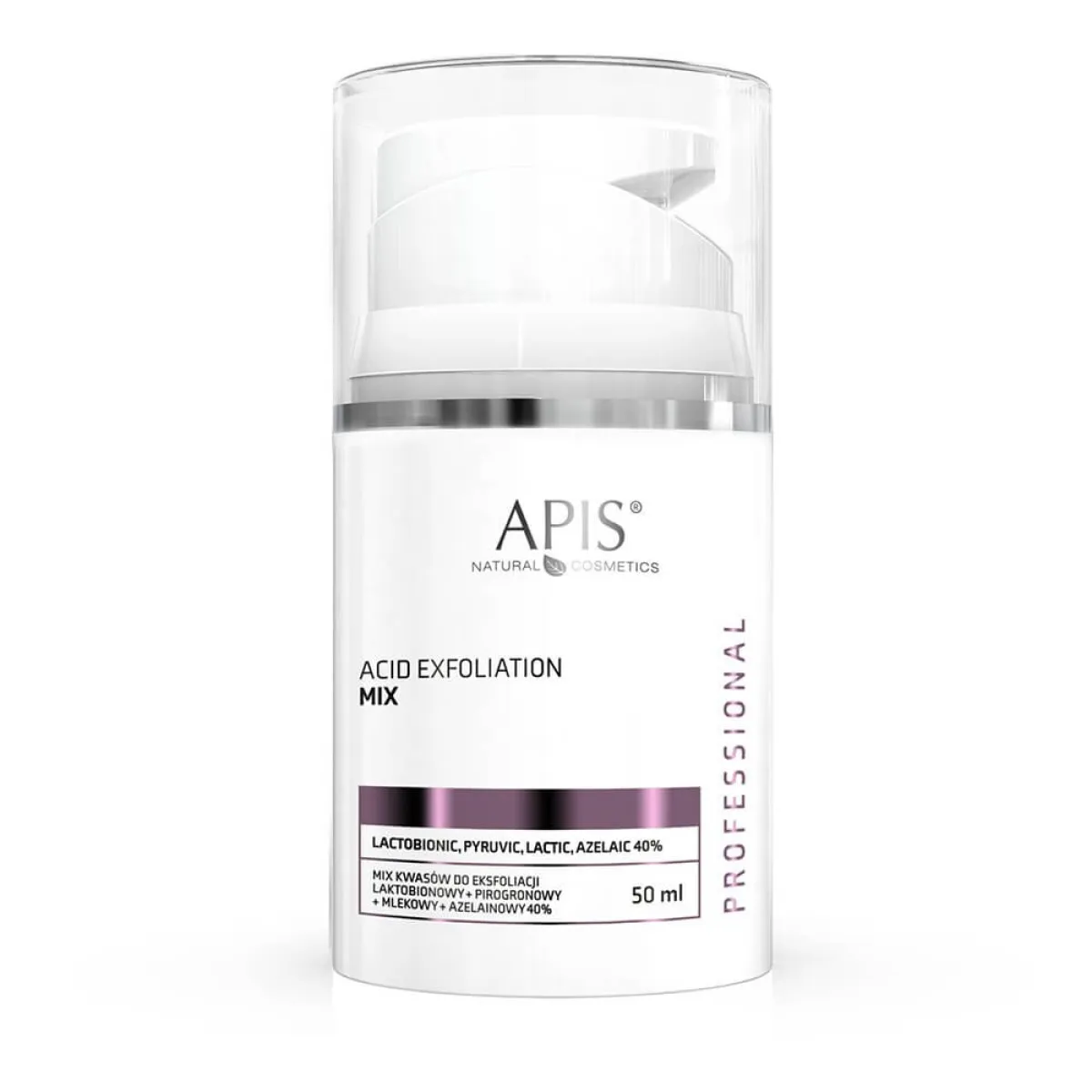 Apis - Mix kwasów 40% do eksfoliacji - Laktobionowy, pirogronowy, mlekowy i azealinowy 50ml