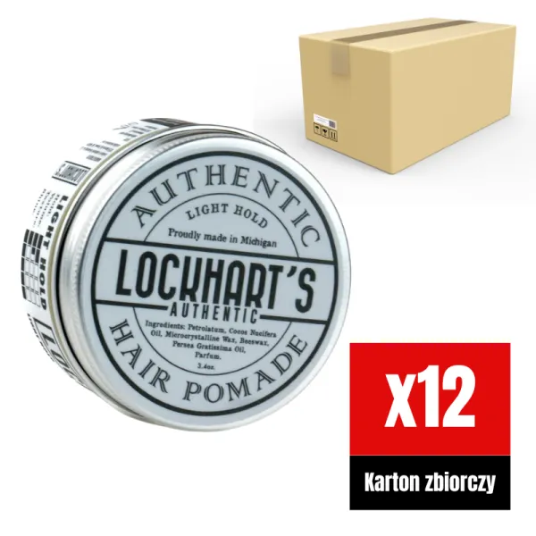 Lockhart's - Light Hold Pomade - Pomada olejowa do włosów KARTON 12x96g