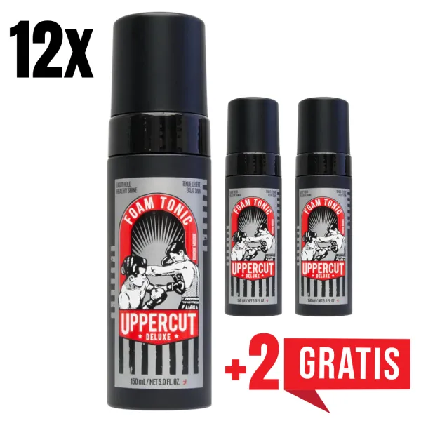Uppercut Deluxe - Foam Tonic - Tonik do stylizacji włosów w piance 150ml ZESTAW 12+2