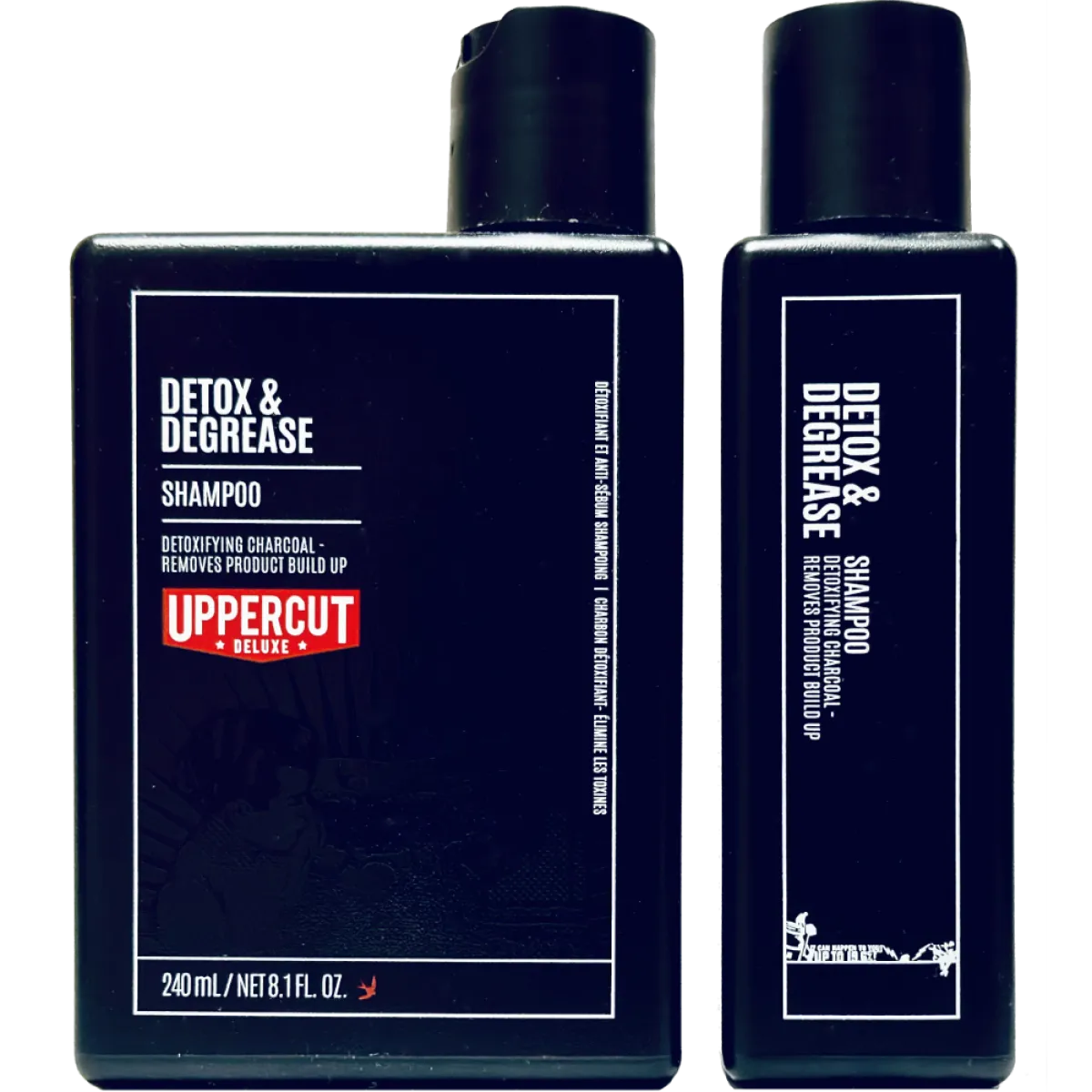 Uppercut Deluxe - Detox & Degrease - Głęboko oczyszczający szampon do włosów, do zmywania trudnych pomad 240ml ZESTAW 12+2