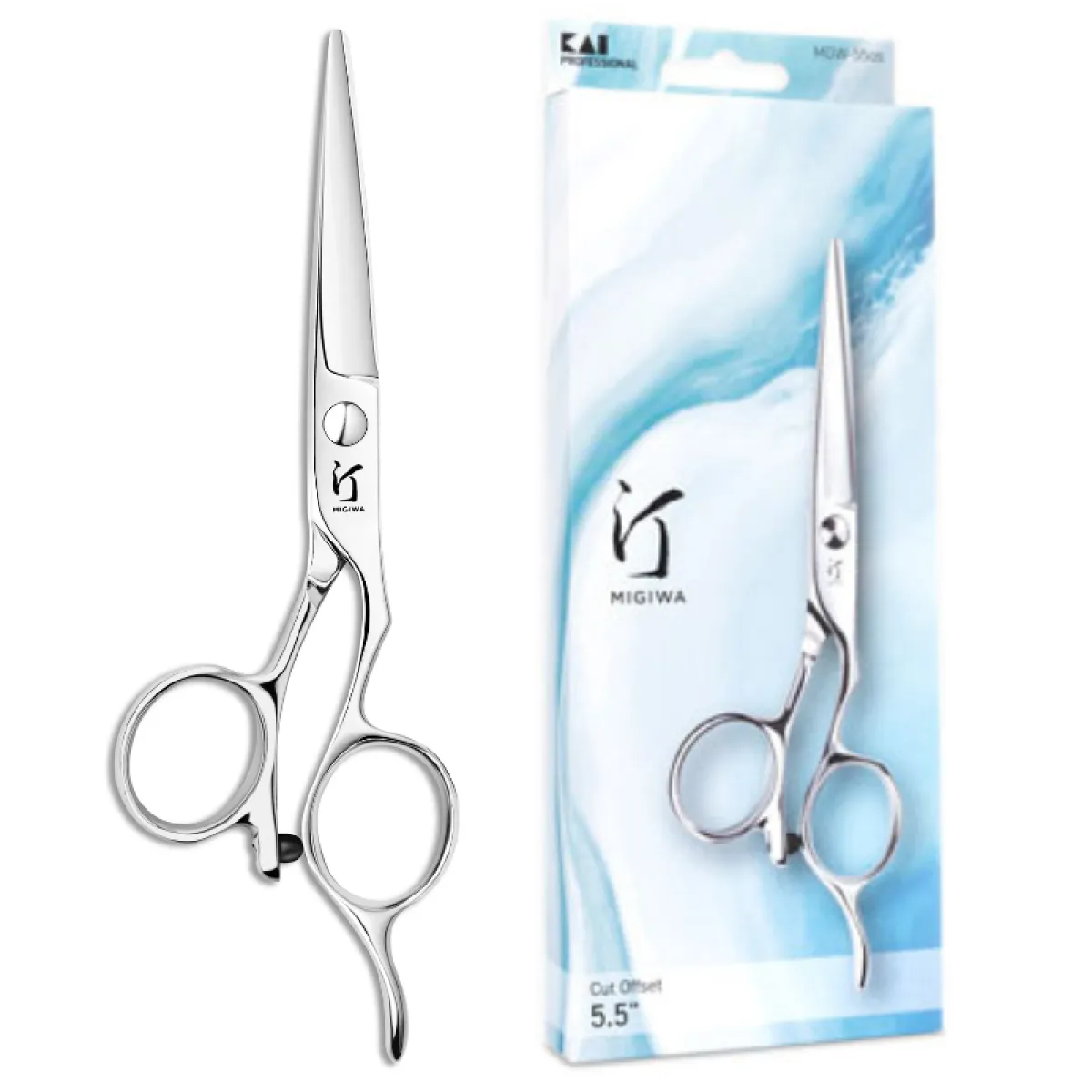 KAI Japan - Migiwa - MGW 55 OS - Japońskie nożyczki fryzjerskie/barberskie roz. 5,5 dla praworęcznych