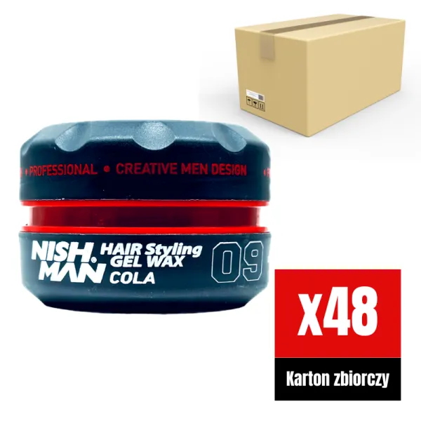 Nishman - 09 Styling Wax Cola - Pomada do włosów KARTON 48x150ml
