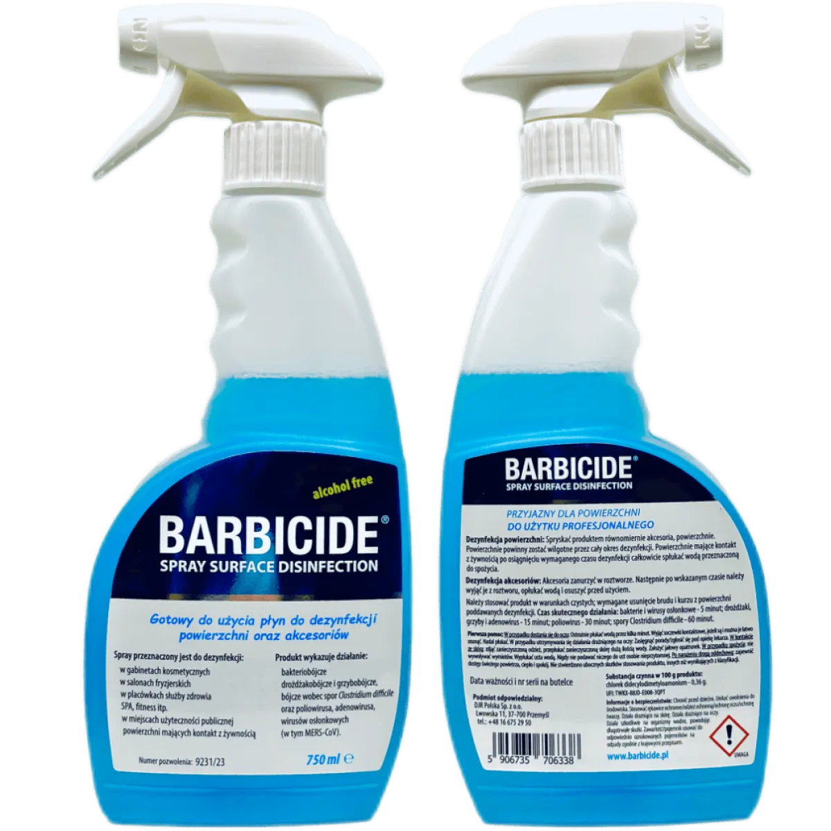 Barbicide - Spray - Spray do czyszczenia narzędzi i powierzchni 750ml