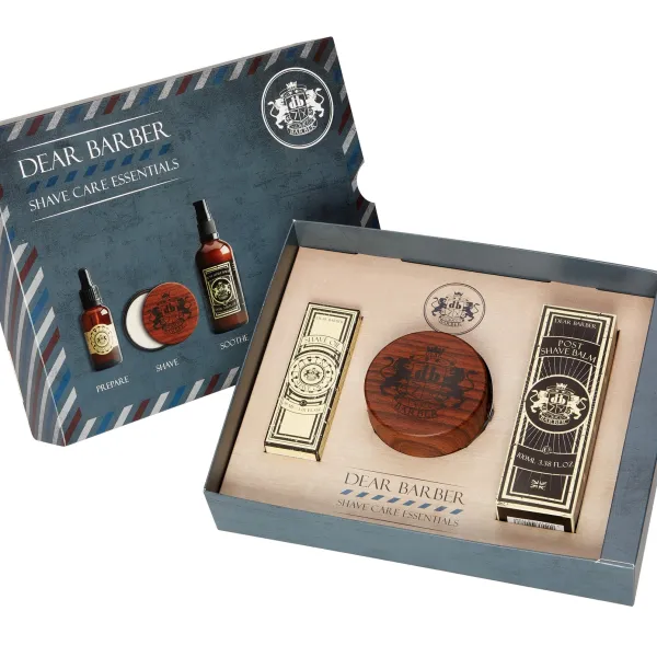 Dear Barber - Shave Care Essentials - Zestaw Krem do golenia 100ml, Balsam po goleniu 100ml, Olejek do golenia 30ml