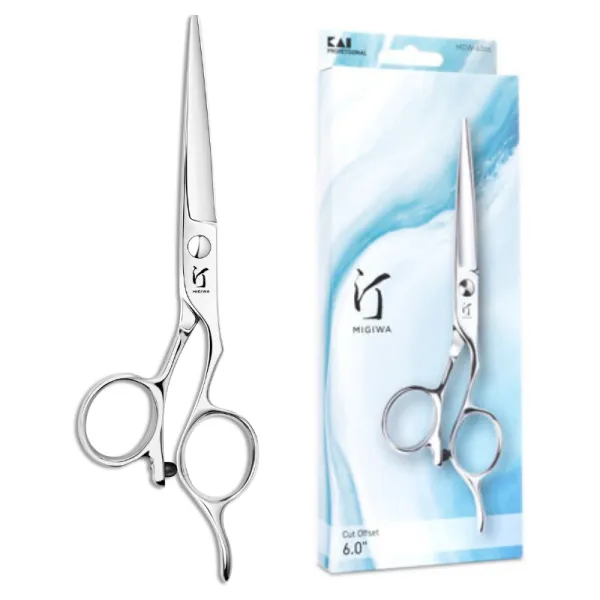 KAI Japan - Migiwa - MGW 60 OS - Japońskie nożyczki fryzjerskie/barberskie roz. 6,0 dla praworęcznych