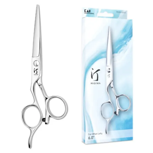 KAI Japan - Migiwa - MGW 60 OSL - Japońskie nożyczki fryzjerskie/barberskie roz. 6,0 dla leworęcznych