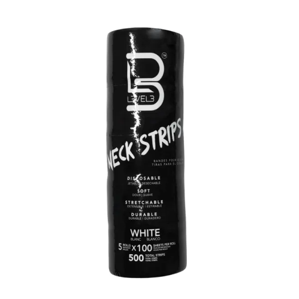 L3VEL3 - Barber Neck Strip - Kryza, paczka kołnierzyki fryzjerskie w niebieskim kolorze 500szt.